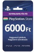 PlayStation Network Card 6000 HUF - PlayStation 4 Kiegészítők