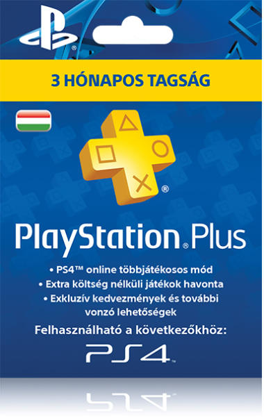 PlayStation Plus 3 hónapos tagság (magyar profilhoz PSN )