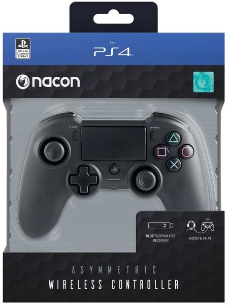 Nacon Asymmetric Wireless Controller (fekete) - PlayStation 4 Kontrollerek