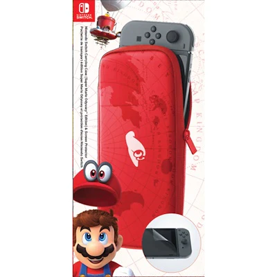 Nintendo Switch Super Mario Odyssey Carrying Case+Screen Protector